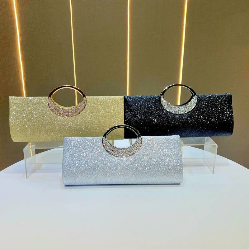 Pailletten-Clutch mit Magnetverschluss für Abendveranstaltungen und Party-Outfits