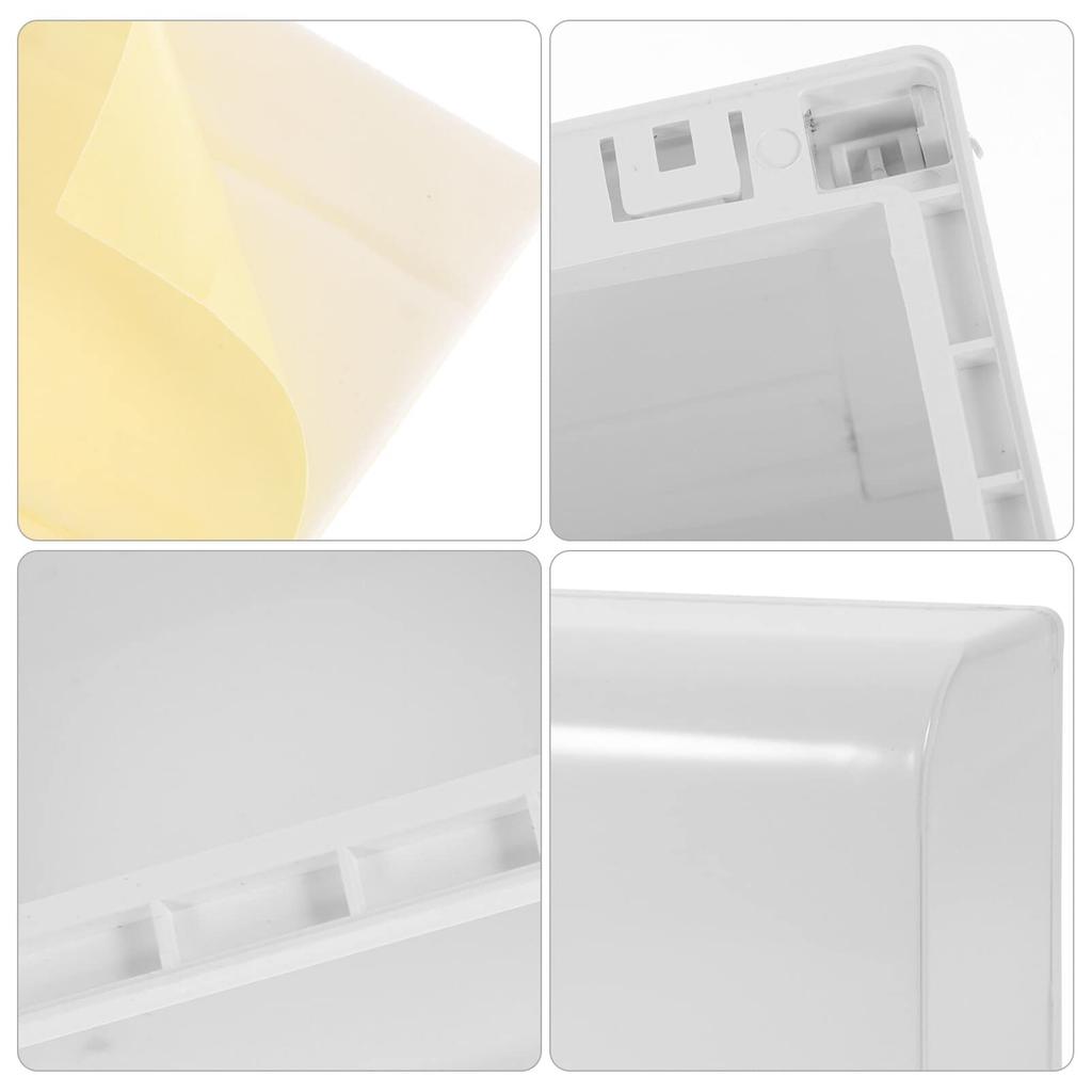 JECOMPRIS Large 2-Row Waterproof Outlet Cover, Switch Protector, 86-inch Wall Switch Socket, Waterproof Cover Box, Clear (White)