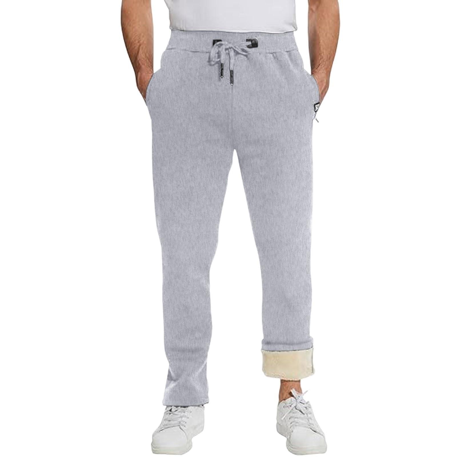 

Чоловічі штани з високою талією на резинці, повсякденні широкі брюки з кишенями S