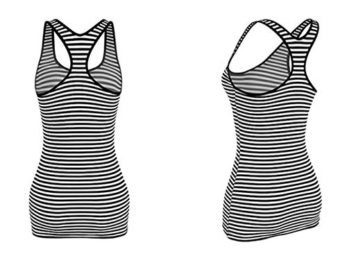 [DOKiDOKi] Striped Tank Top Dress (Black and White) Bodycon Sexy Mini Skirt Sleeveless Sexy