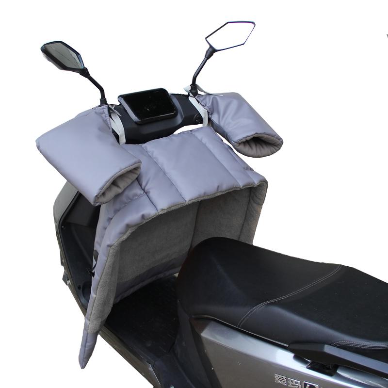 Windproof Plush Winter Cover for Electric Scooters & Motorcycles - Universal, All-Season, Two-Piece