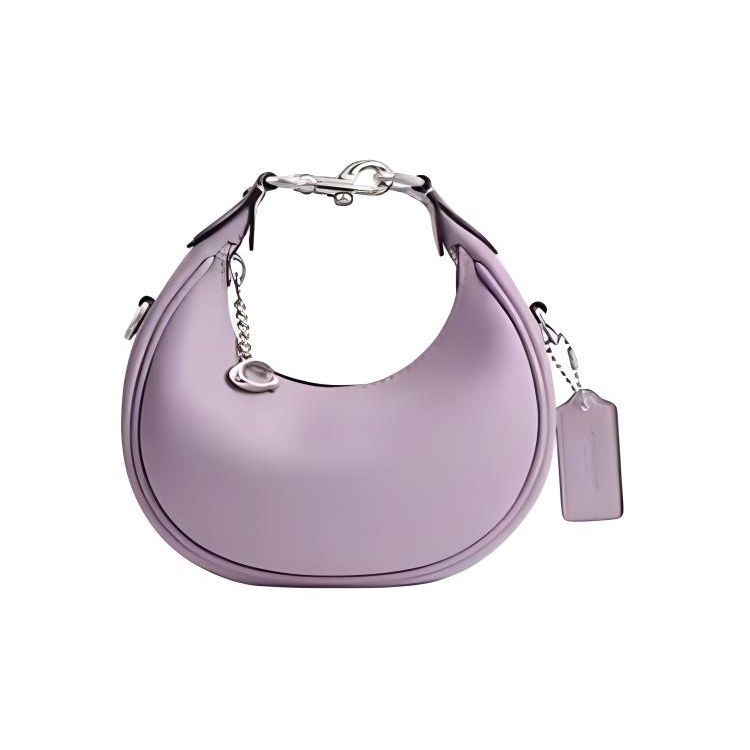 

Coach Jonie 15 Top Zip Closure Leather Mini Shoulder Crossbody Bag Women bags Silver Light-Purple CR508-LHSF1 Basic Set (Bag+Dust Bag)