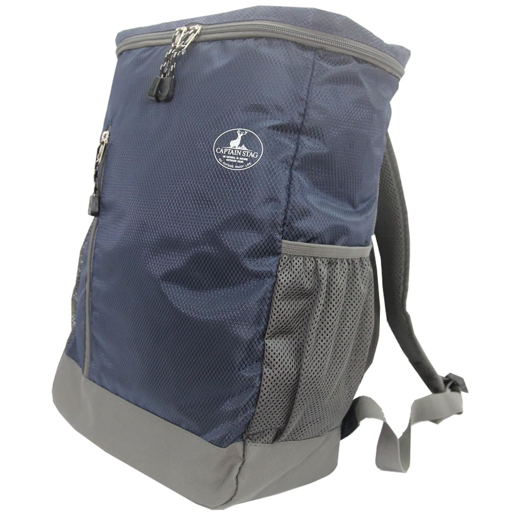 

2023 Captain Stag Backpack, 26L Square, 01318, Kids, Men, Boys, Girls, Women, Casual, Unisex (Navy)