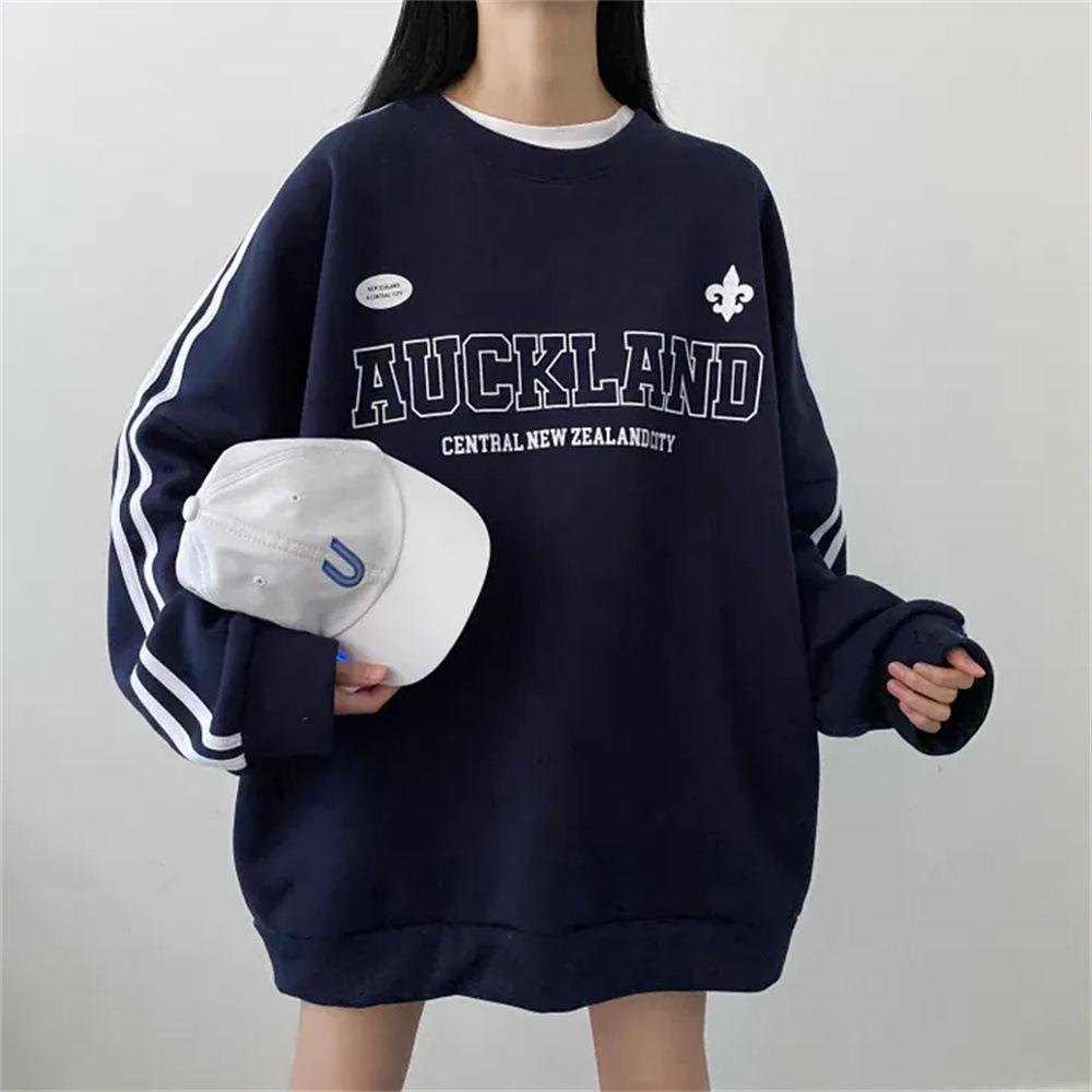 

Женский свитер оверсайз с флисовой подкладкой и рукавами реглан, тренд корейской моды осень-зима 2024 XXL