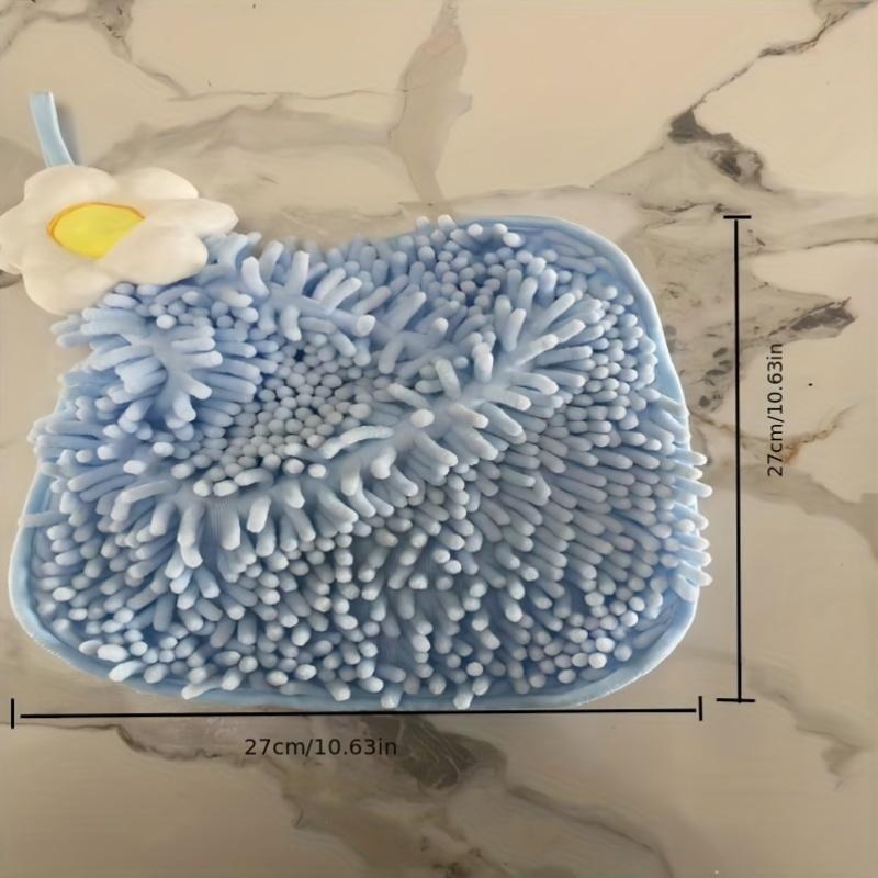 Super Soft Absorbent Kitchen Towel - Cute Egg Flower Pattern, Coral Fleece, Suitable for Hand and Cleaning Suitable for Home Cleaning