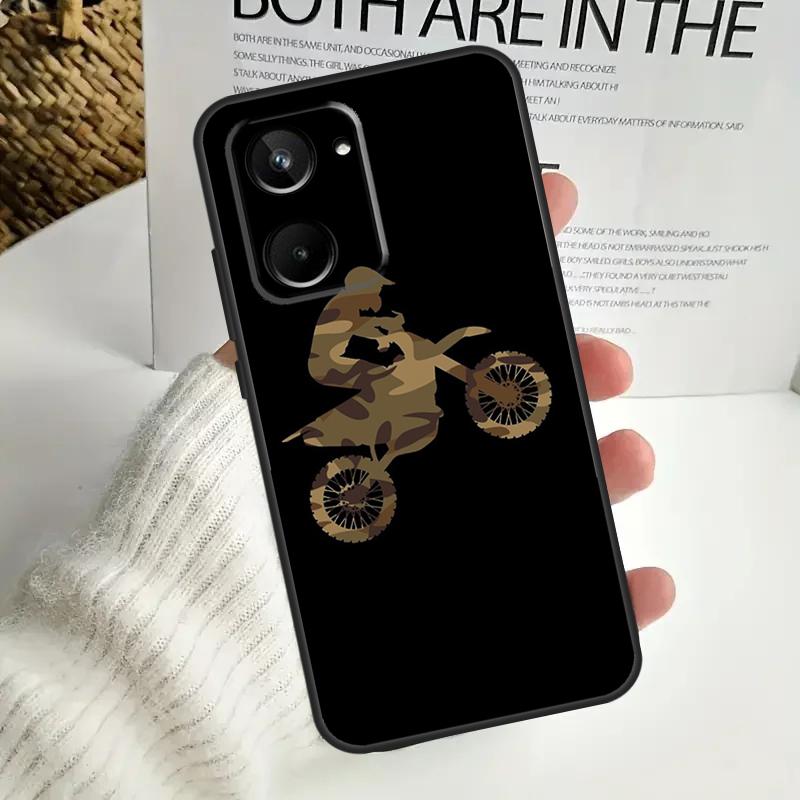 Moto Cross Motorcycle Sports For Realme GT Neo 5 GT5 9 10 11 12 Pro Plus C30 C31 C33 C35 C25s C21Y C51 C55 C67 C53 Case