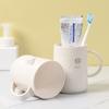 Nordic Style Plastic Toothbrush Holder Cup With Handle Modern Bathroom Mouthwash Cup For Home Hotel Travel
