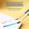 Kids' Flat Head Nylon Brush for Oil & Acrylic Painting: Short Handle, Pointed Tip