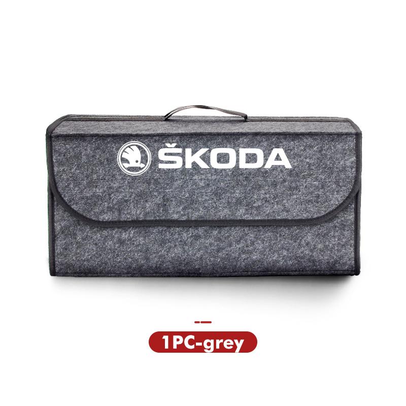 hrcay2 For Skoda Car Trunk Storage Box Foldable Stowing Tidying Container Bag Accessories octavia a5 a4 mk1 2 fabia superb rapid mk3