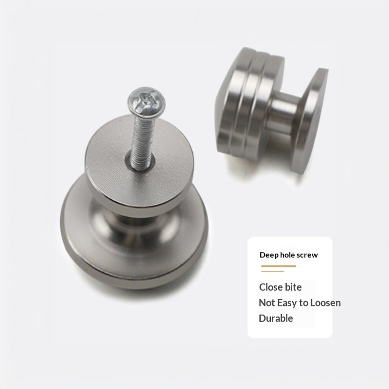 Home Decoration Silver Aluminum Single Hole Handle Modern Wardrobe Drawer Round Knob Kitchen Cabinet Furniture Small Door Handle