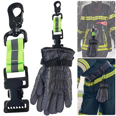 Glove Clips Firefighter Glove Strap Gloves Holder with 2 Clip for Hanging Gloves Tool Bags Glove Keeper Glove Clamp Outdoor Tool