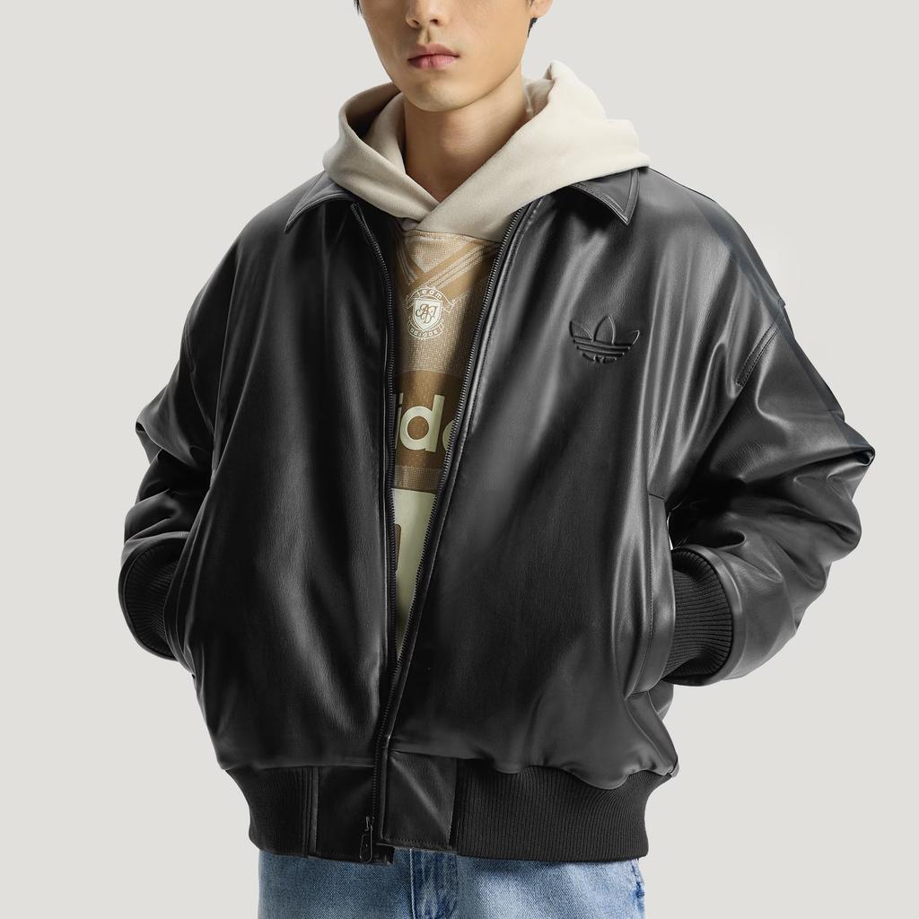 adidas Oryginalna kurtka Sherpa FW25 PU Jednolity kolor Luźny krój Klapy Polar Długi rękaw Kurtka Męska Kurtka IA7525