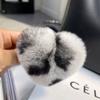 Korean cute Rex rabbit hair band ponytail headrope Internet celebrity high sense hair rope plush love headgear autumn and winter women