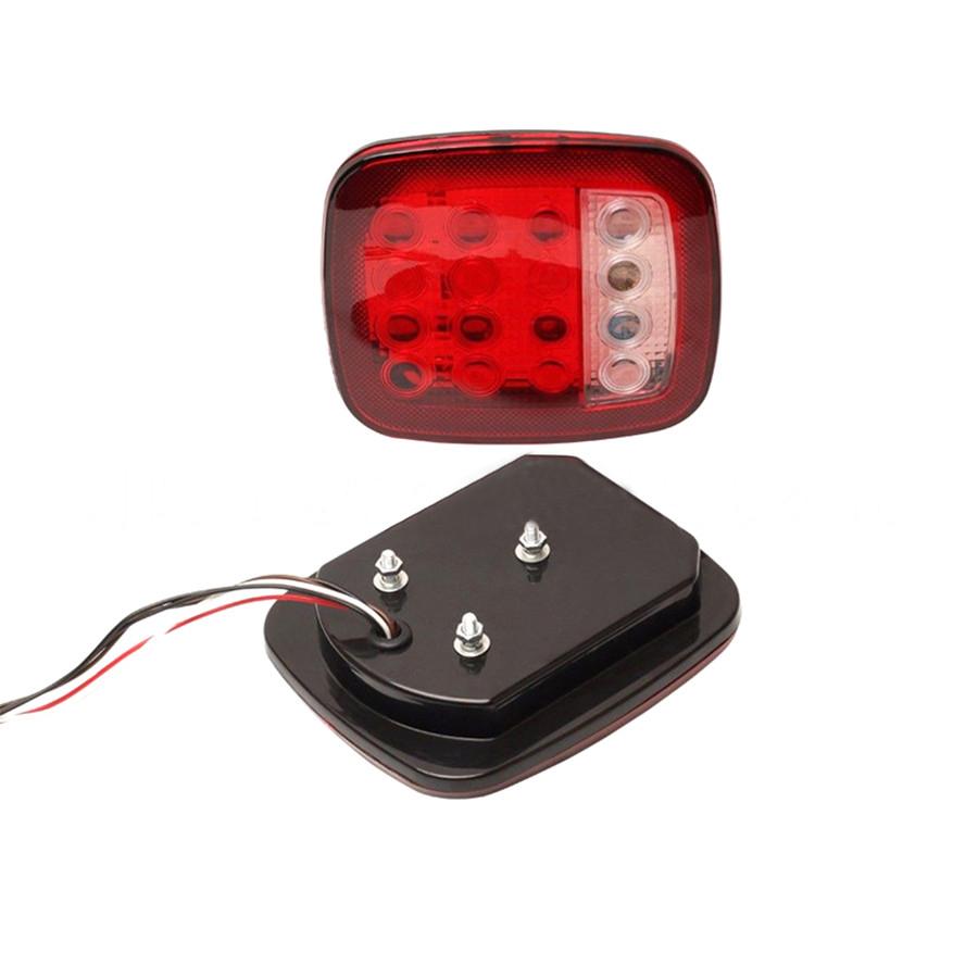 

2x For Jeep Wrangler JK TJ CJ YJ Square Stop Turn Tail backup 16LED Marker Light