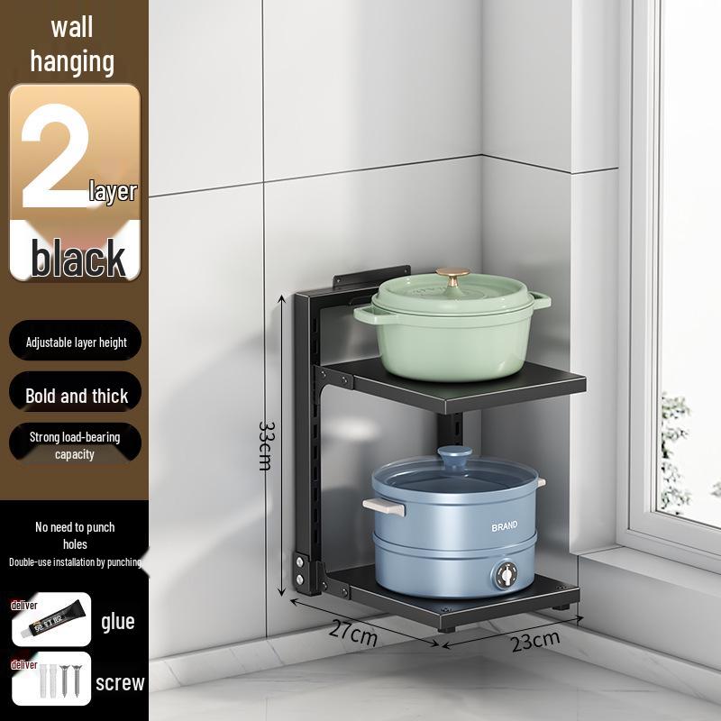 Multi-Layer Kitchen Pot Rack: Floor-Standing, Under-Sink Cookware & Storage Solution