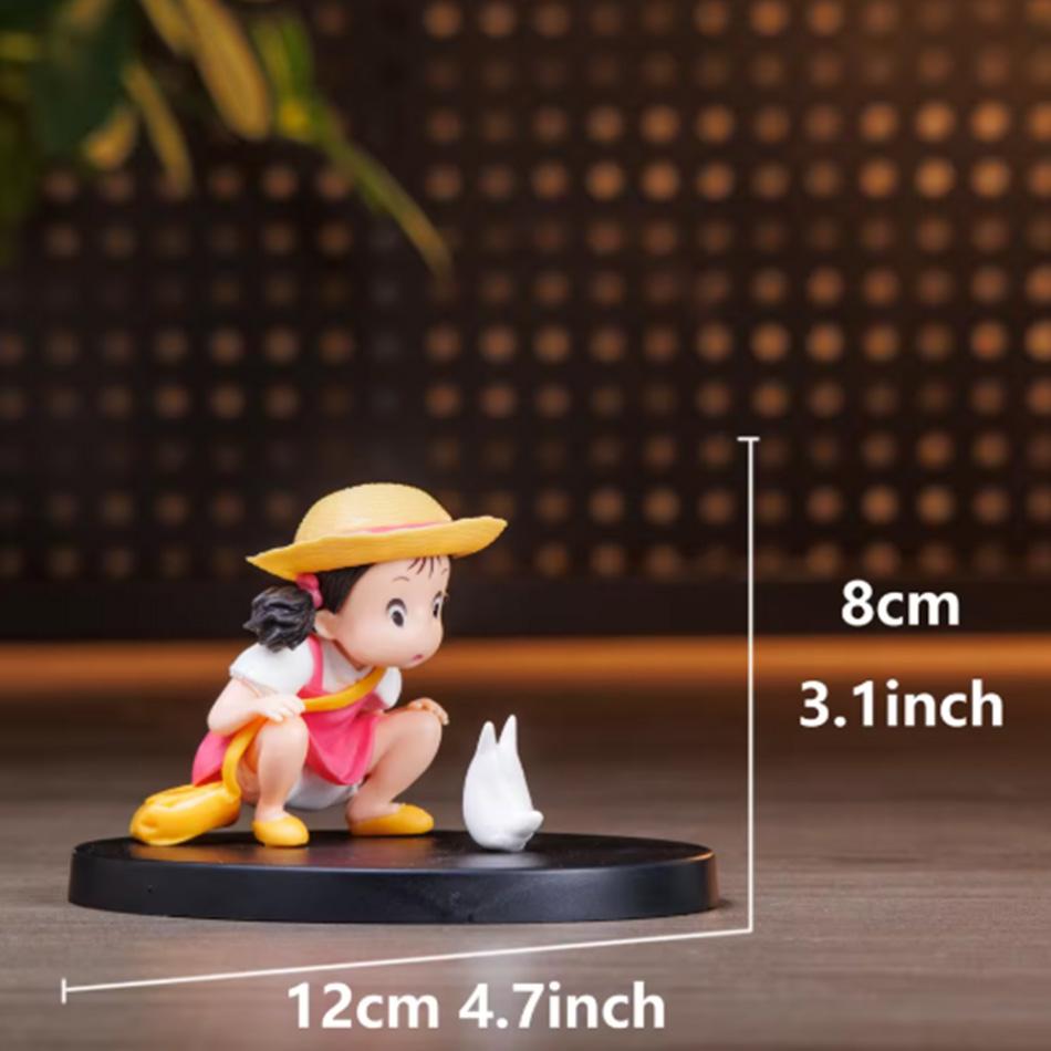 Kawaii Mei Xiaomei Totoro Neighbor Anime Figure Cute Doll Collectible Model Kids Table Decoration Toy Gift