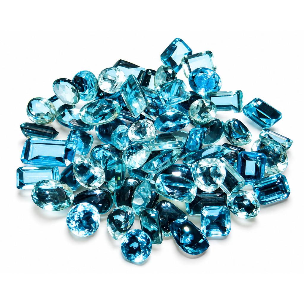 Natural Blue Aquamarine Loose Gemstone 150 ct Untreated Mixed Shape Lot for Jewelry Making Projects