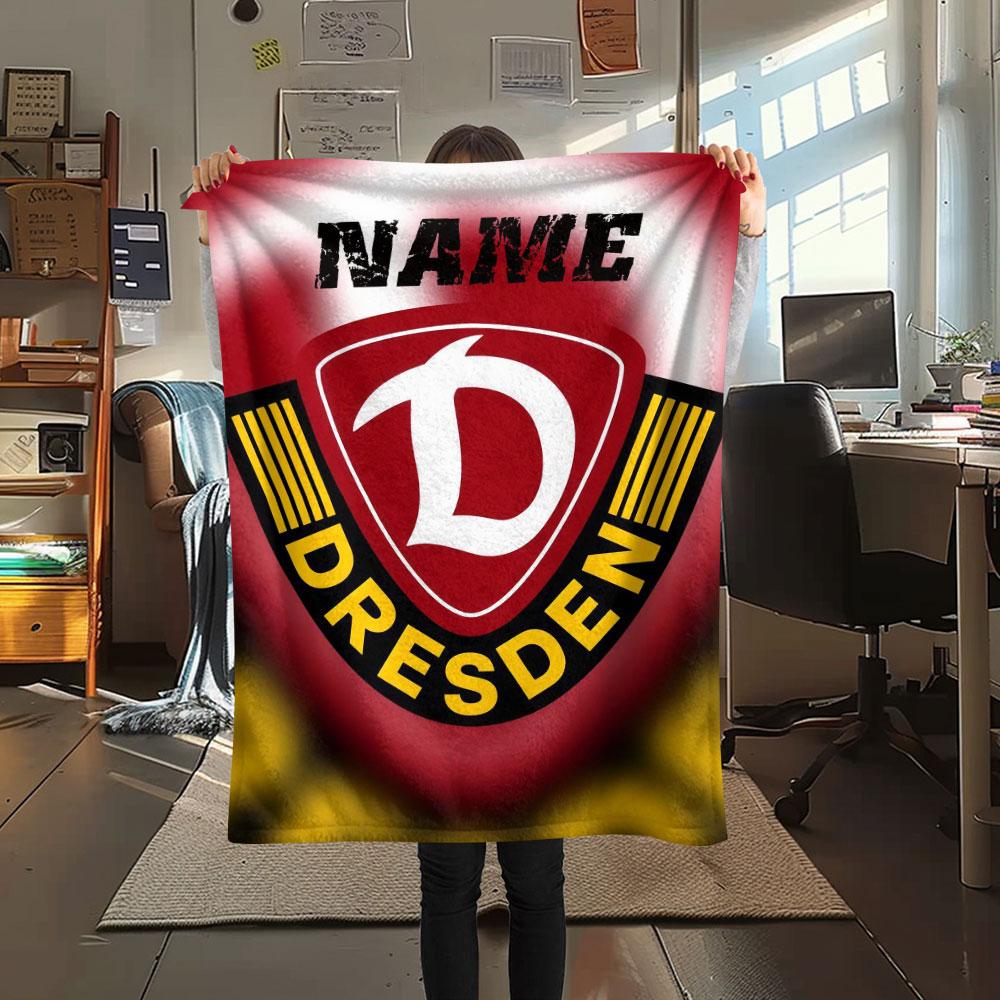 Custom Name,SG Dynamo Dresden Printed Flannel Blanket, soft throw for bedroom sofa, washable, Christmas present, great gift.