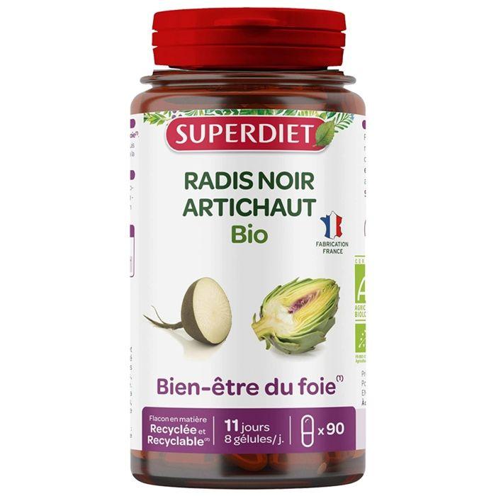 Superdiet Radis Noir Artichaut Bio 90 Gélules