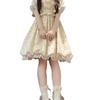 Summer Sweet Floral Suspender Dress & White Collared Shirt Set for Students