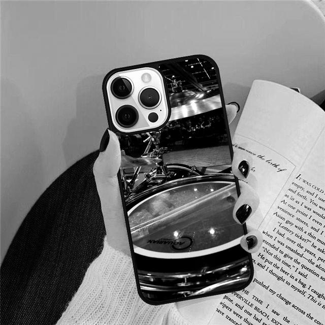 Musical Instrument Drum Coque Shell For iPhone 17 Air 15 16 14 13 12 Pro Max 11 Pro Max Plus Phone Case Cover