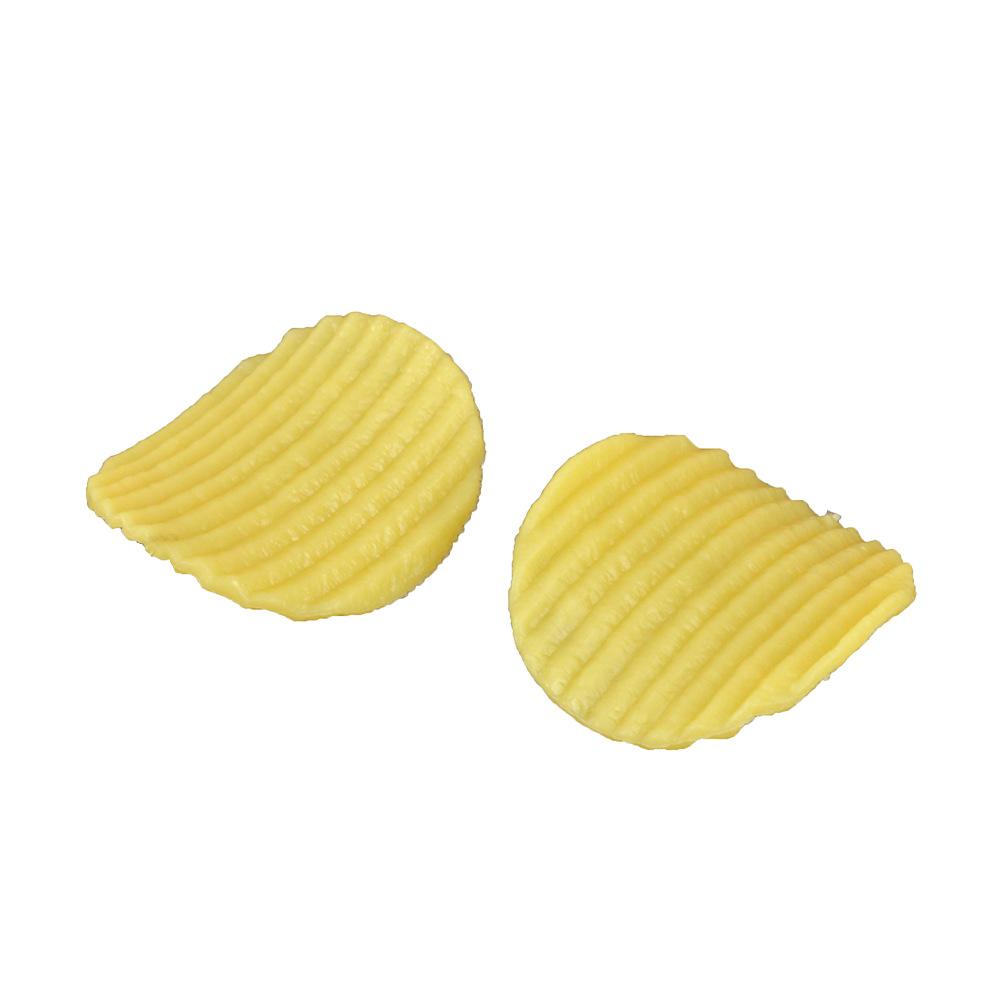 1Pc Simulated Potato Chips Model Simulated Food Snack Potato Chips Props 1:1 Fake Potato Chips Food Game Keychain Pendant