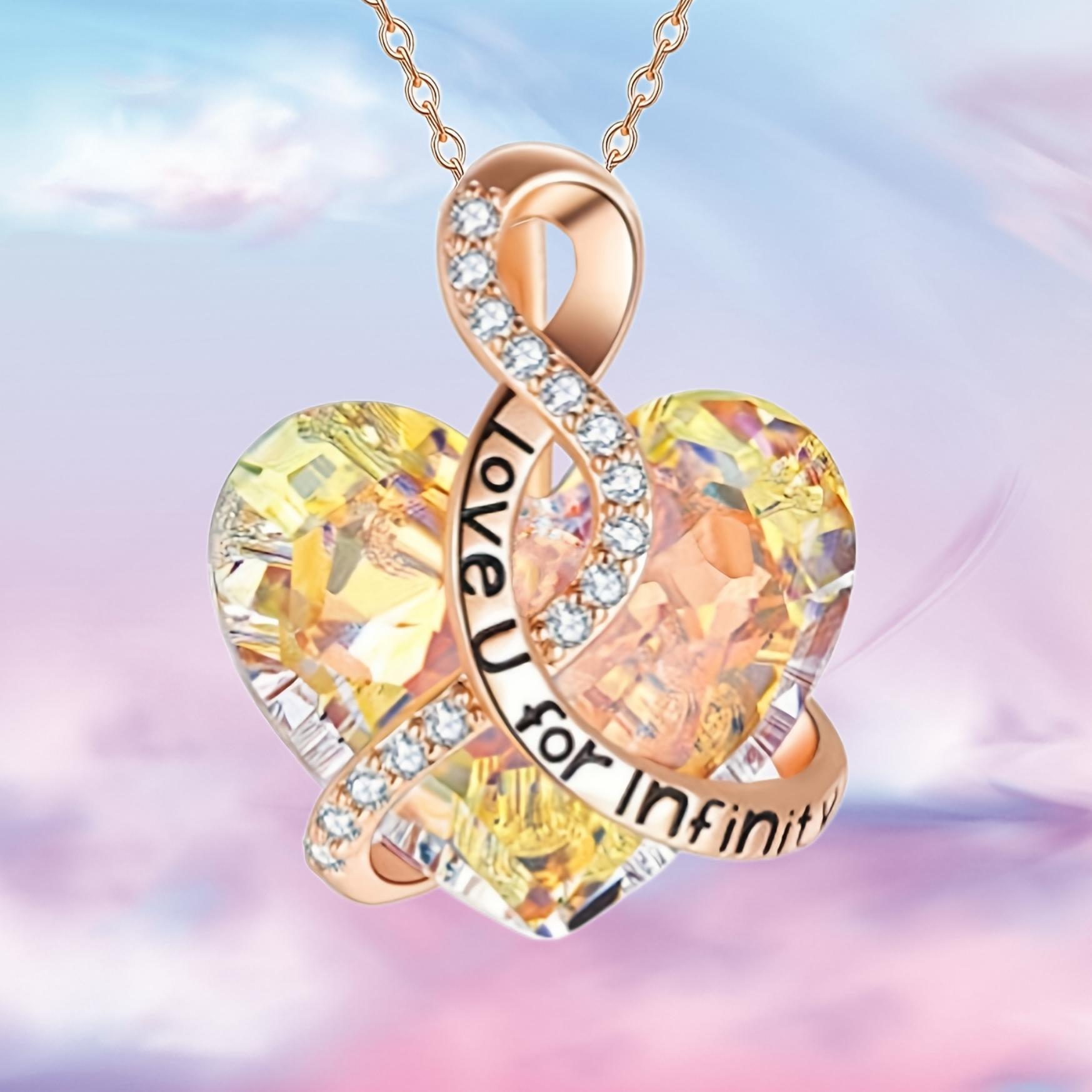 

Fashionable and Exquisite Heart shaped Necklace for Men and Women, Elegant and Luxury Crystal Necklace