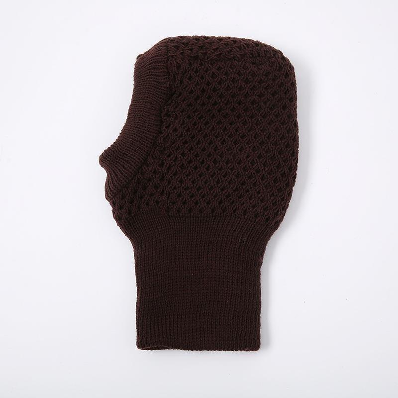 Fleece hat, scarf, integrated knitted hat, mother ear protectors, headgear, cycling thermal neck protector, women
