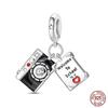 Brand New Model Back to School Perfect Gift Charm Bead Component Bead Components Copper Metal Backpack Sports Watch Study Earphones Pendant Bead