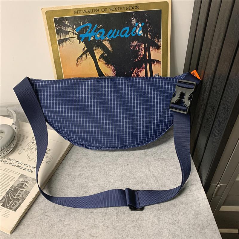 Waterproof Nylon Sling Bag for Unisex Multiple Pockets Outdoor Travel Waist Pack