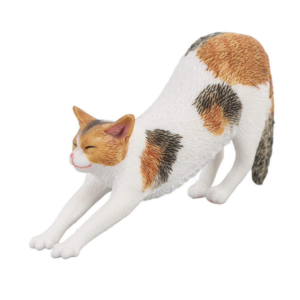 Realistic Cat Figurine Educational Lifelike Cute Simulated Cat Model Toy for Children Room Desk