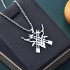 And Fashionable Unique Stainless Steel Long Necklace With Geometric Design For Wear Unisex