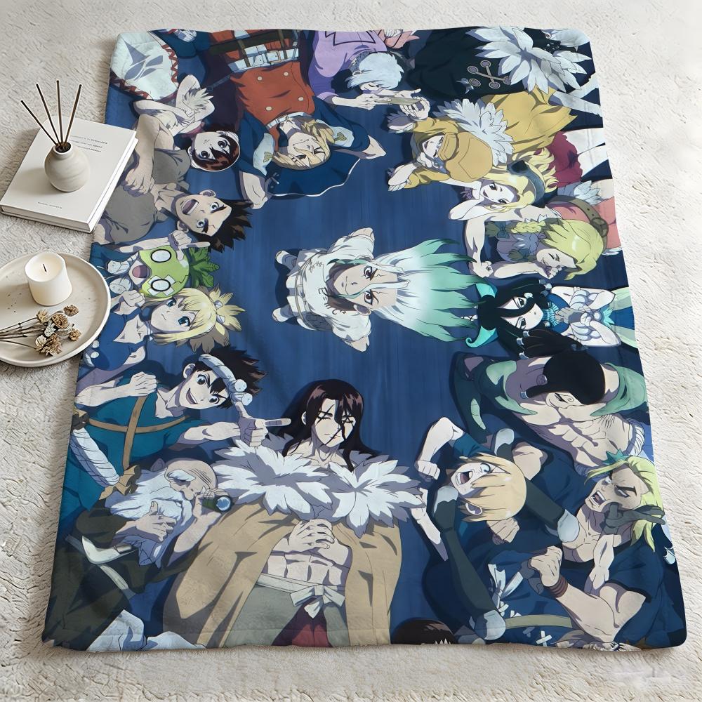 Anime DDr STONEE Throw Warm Soft Flannel Blanket Multiuse for Sofa Bed Camping Travel Nap