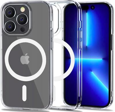 Magsafe Silicone Case For Apple Iphone 12/12 Pro Transparent + Glass