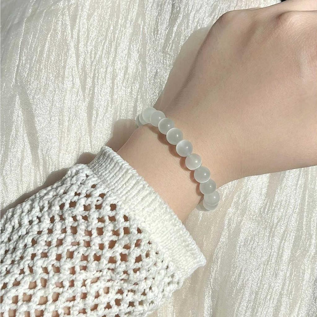 Natural Cat's Eye Bracelet: Chinese Style & Fu Character Design - Versatile Accessory Gift for Women & Best Friends