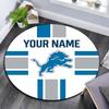 Custom Name,Detroit Lions Pattern Round rug,Carpet Rug for Living Room Bedroom Playroom ,Non-slip Floor Mat,Holiday Gifts and Birthday Gifts.