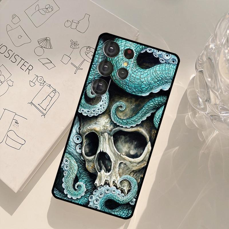 Marine Life Ocean Octopus Case For Samsung Galaxy S23 S21 S22 Ultra S20 FE S8 S9 S10 Plus Note 10 Note 20 Ultra Cover
