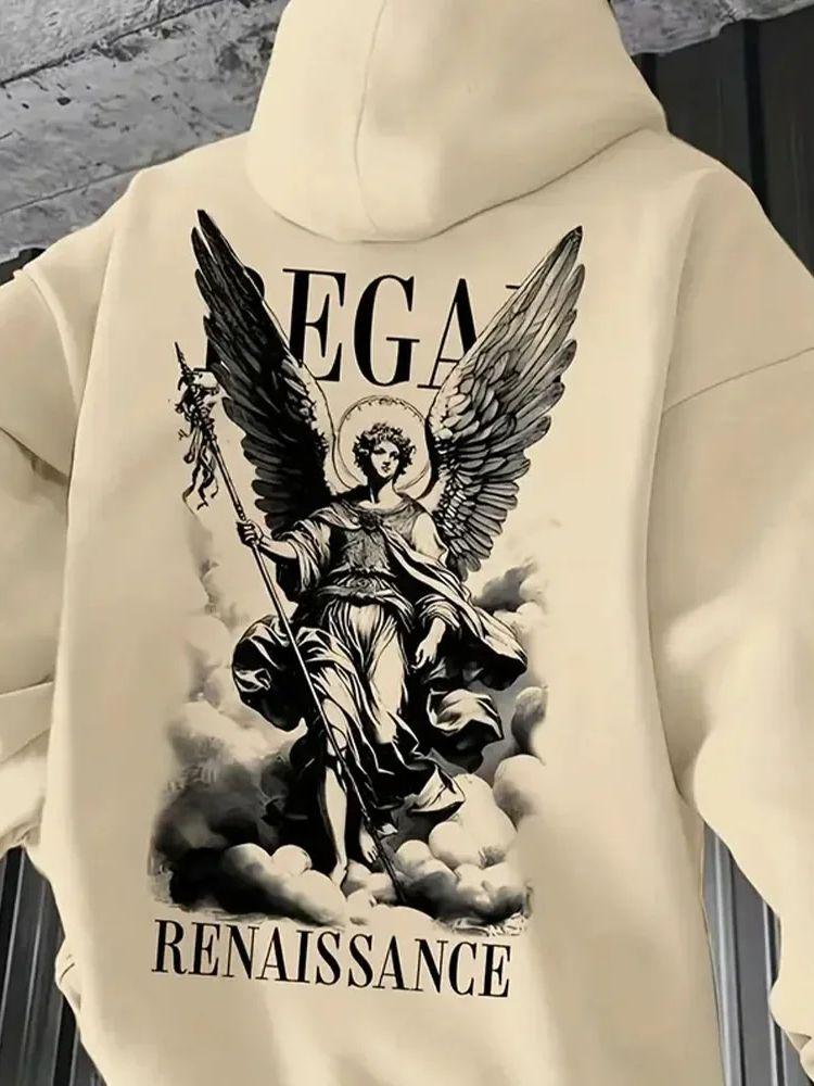 Unverzichtbarer Kapuzenpullover für Herren, Transportmittel, Herbst und Winter, mit englischen Buchstaben bedruckt, vielseitig