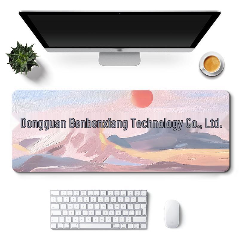 Extra Large Custom Girl's Cute Office Desk Mat - Non-Slip Landscape Style Mouse Pad
