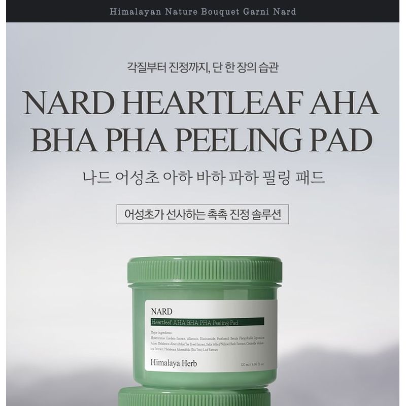 Nard Heartleaf AHA BHA PHA Peeling Pad