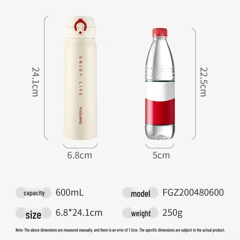 Fuguang 600ml 316L Stainless Steel Thermal Mug