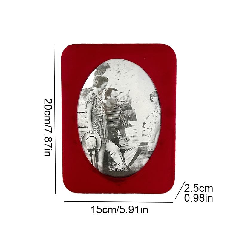 1PC Velvet Luxury Tabletop Velvet Frame Elegant Photo Display 3D High-end Luxury Modern 20x15cm