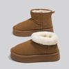 Women's Mid-Calf Fleece-Lined Winter Snow Boots with Thick Soles - G9902