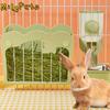 Hanging Rabbit Hay Feeder Fixed Anti-tipping Rabbit Grass Rack Feeder Less Waste Plastic Guinea Pig Hay Feeder Ferret