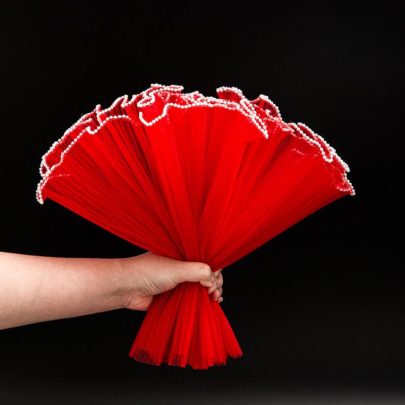 Färska Blommor Pärl Våg Garn Nät - Bukettinslagning & Blomsterbutiks Material