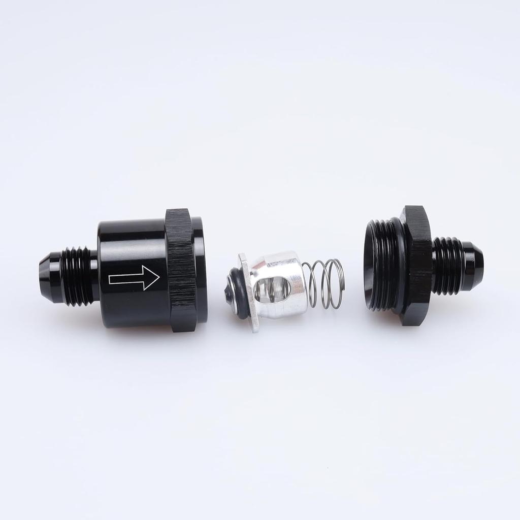 AC PERFORMANCE -6 AN Non Return One Way Inline Check Valve Fitting Aluminum Black