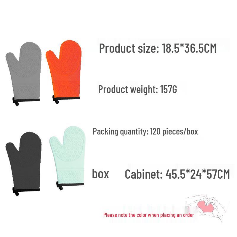 Silicone Heat-Resistant Oven Gloves for Baking and Microwave