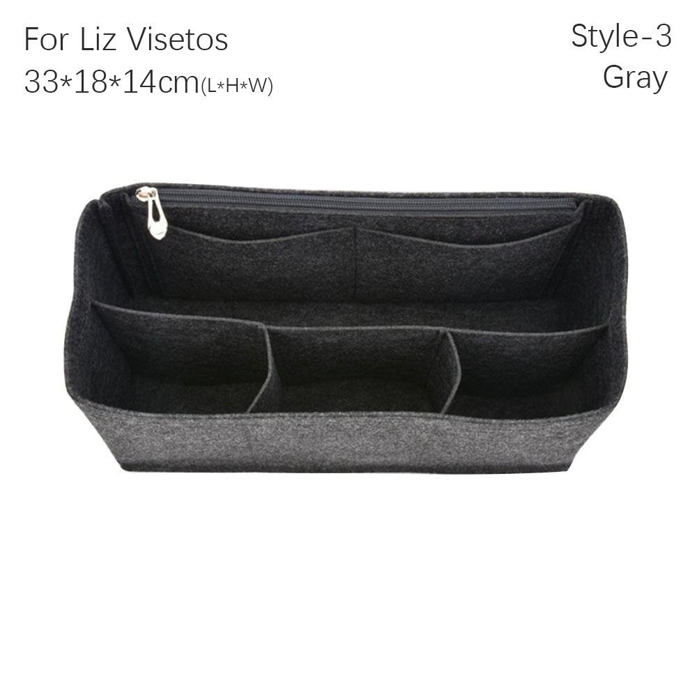 Filz-Einsatz-Futterbeutel Organizer Handtasche Tote Bag Innentasche Für Liz Visetos / Anya Visetos