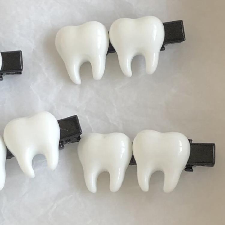 Barrettes Small Tooth for Girl Halloween Theme Parties Cute Hair Clip