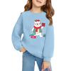 Christmas Day Girls Round Neck Pullovers For Kids Printed Baby Tops